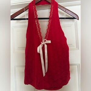 Wild Fable Red Lace Halter Top